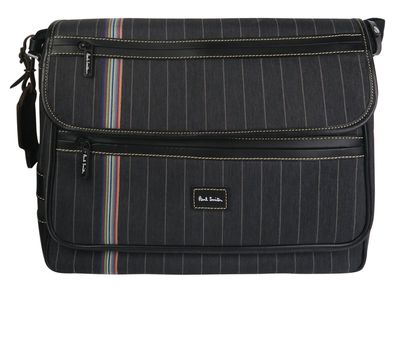 Stripe Pocket Messenger Bag, front view